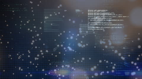 Abstract Digital Data Processing Animation with Light Dots