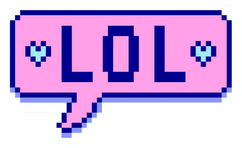 pixel art speech bubble lol with hearts on transparent background - Download Free Stock Videos Pikwizard.com