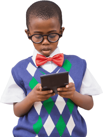 young schoolboy engaging with calculator on transparent background - Download Free Stock Videos Pikwizard.com