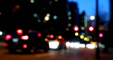 Blurred Urban Night Street with Colorful Car Lights - Download Free Stock Images Pikwizard.com