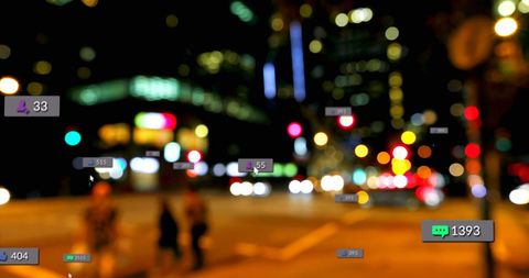 Social Media Engagement in Blurred Urban Background
