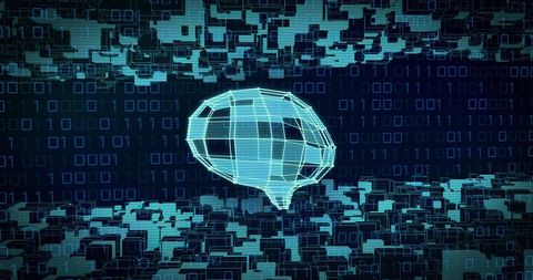 Digital Brain in Data Processing Environment - Download Free Stock Images Pikwizard.com