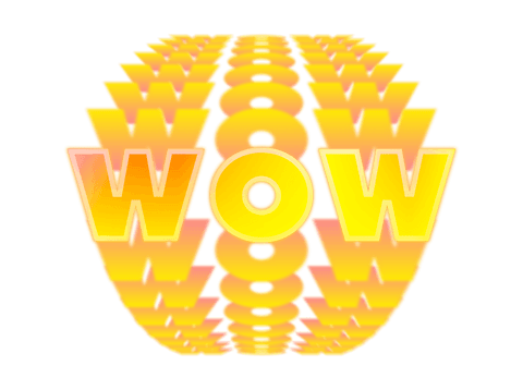 vibrant wow text with yellow transparent multi-layered shadow - Download Free Stock Videos Pikwizard.com