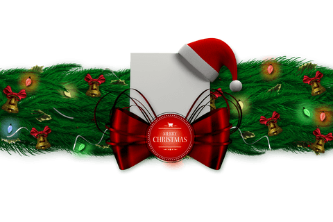 transparent christmas garland with santa hat and lights - Download Free Stock Videos Pikwizard.com