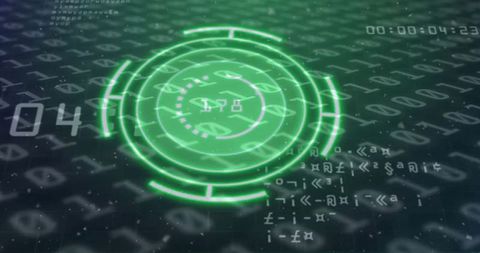 Digital Interface with Binary Coding and Data Analysis Symbols - Download Free Stock Images Pikwizard.com