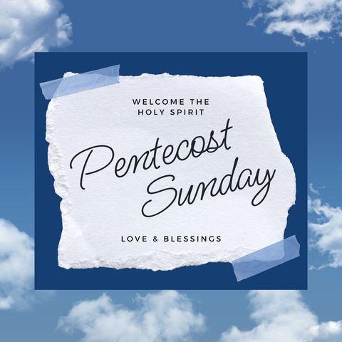 pentecost sunday celebration message over sky background - Download Free Stock Templates Pikwizard.com