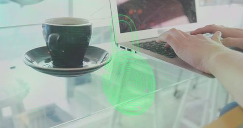 Secure Remote Work Concept with Laptop and Coffee - Download Free Stock Images Pikwizard.com
