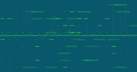 Digital Data Processing Display on Blue Background - Download Free Stock Images Pikwizard.com