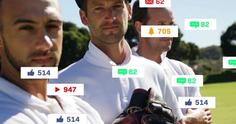 Digital Interactions with Cricketers on Field Conceptual Graphic - Download Free Stock Images Pikwizard.com