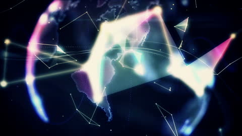 Digital Global Network with Connecting Points