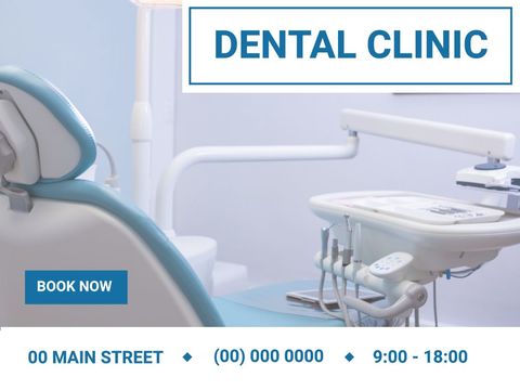 Modern dental clinic promotion infographic