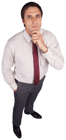 businessman transparent background thinking pose professional attire - Download Free Stock Videos Pikwizard.com