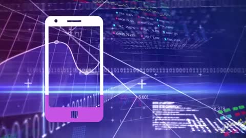 Digital Economy Concept with Smartphone and Financial Graphs