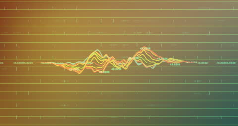 Digital Animation of Data Graphs Against Gradient Background