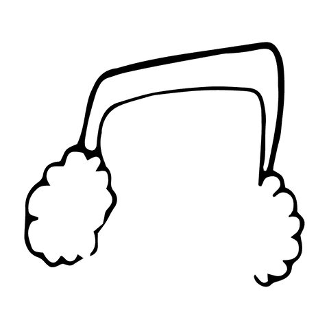 Transparent black ear muffs illustration suitable for merchandise design