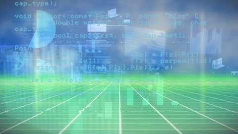 Digital Grid with Abstract Data and Code Overlay