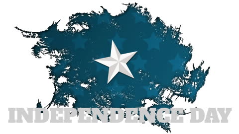 Digital Composition Celebrating Independence Day with Star Design
