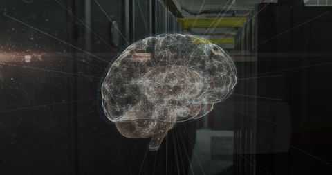 Digital Brain Network over Data Center Symbolizing AI Technology - Download Free Stock Images Pikwizard.com