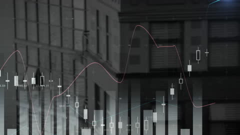 Financial Data Analytics With Urban Backdrop Highlighting Growth Metrics