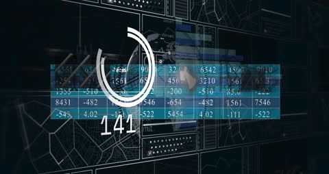 Financial Data Animation with Digital Analytics Interface