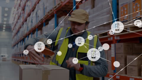 Smart Warehouse Worker with Network Overlay in Supply Chain