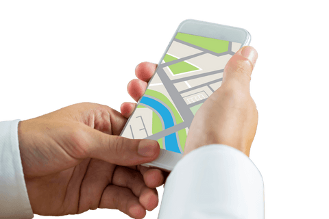 transparent hands navigating smartphone gps map app - Download Free Stock Videos Pikwizard.com