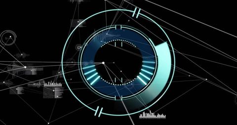 Futuristic Digital Scan with Network Connections and Data Analysis - Download Free Stock Images Pikwizard.com