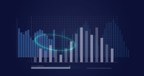 Futuristic Data Visualization Bar Graph Concept - Download Free Stock Images Pikwizard.com