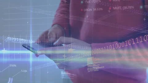 Person Engaged With Financial Data Through Smartphone Technology