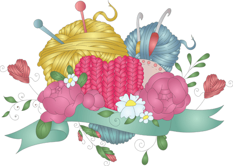 Transparent crafting wonders with colorful wool and florals