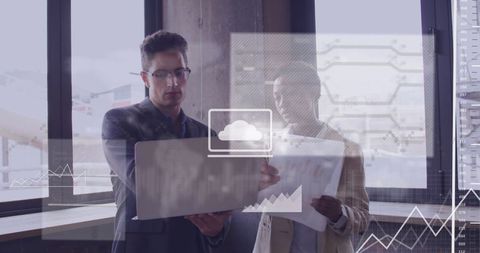 Diverse Colleagues Analyzing Digital Financial Technology in Modern Office - Download Free Stock Images Pikwizard.com