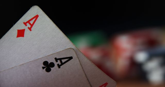 Playing cards and casino chips on poker table in casino - Download Free Stock Photos Pikwizard.com