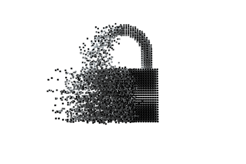 transparent padlock illustration made of disintegrating squares - Download Free Stock Videos Pikwizard.com