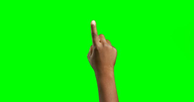 Hand Gesturing Pointing Up on Green Background for Concepts or Copy Space - Download Free Stock Images Pikwizard.com