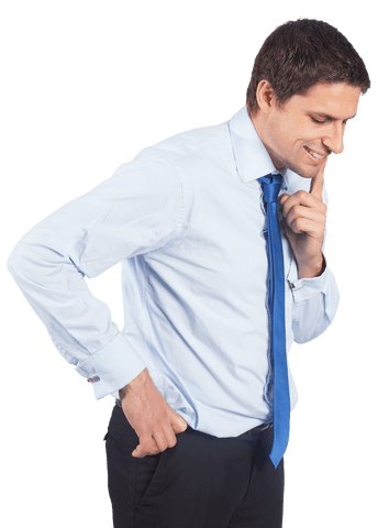 Transparent Thinking Businessman Touching Chin in Contemplation - Download Free Stock Videos Pikwizard.com