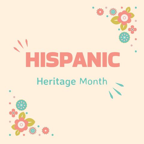 Hispanic heritage month celebration with floral themes