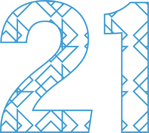 geometric patterned blue number 21 on transparent background - Download Free Stock Videos Pikwizard.com