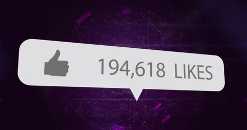 Social Media Engagement Count Bubble Hovering on Digital Background - Download Free Stock Images Pikwizard.com