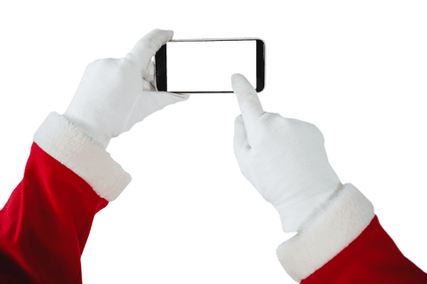 transparent santa claus hands using mobile phone - Download Free Stock Videos Pikwizard.com