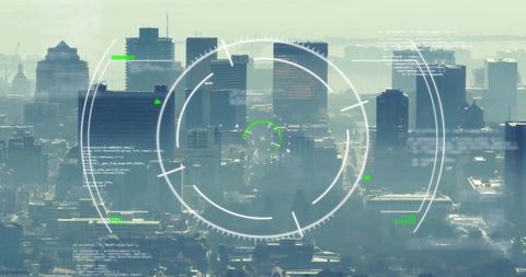 Futuristic Technology Interface Over Modern Cityscape - Download Free Stock Images Pikwizard.com