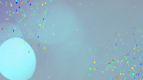 Colorful Confetti Falling on Soft Light Background
