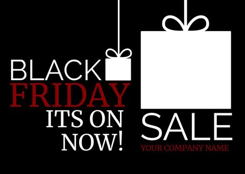Dynamic Black Friday Sale Ad with Gift Box and Bold Text - Download Free Stock Templates Pikwizard.com