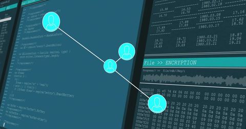 Digital Connections with Data Processing Interfaces Communication - Download Free Stock Images Pikwizard.com