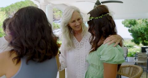 Joyful Moments at Outdoor Wedding Celebration with Family