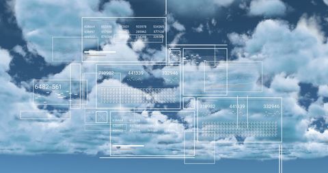 Digital Data Processing Over Clouds Connecting Global Networks - Download Free Stock Images Pikwizard.com