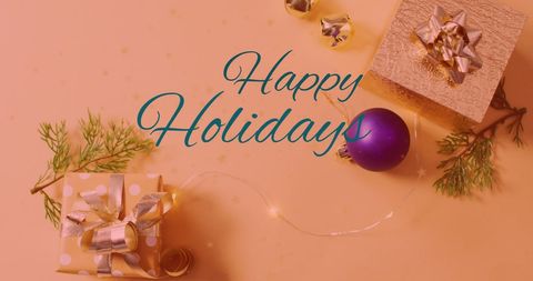 Festive Holiday Greetings with Christmas Decorations - Download Free Stock Images Pikwizard.com