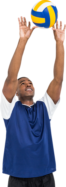 Athletic Sportsman Reaching for Volleyball Transparent Background - Download Free Stock Videos Pikwizard.com