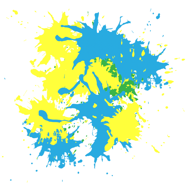 Abstract Blue and Yellow Paint Splatters on Transparent Background - Download Free Stock Videos Pikwizard.com