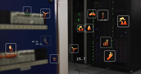 Eco Data Management Systems Animation with Digital Interfaces