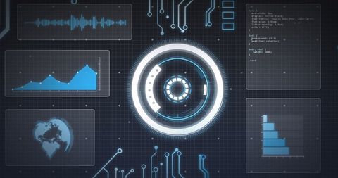 Digital Interface with Data Visualizations and Global Analysis - Download Free Stock Images Pikwizard.com